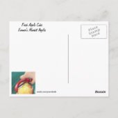 Recipe frischen Apfelkuchen Postkarte (Rückseite)