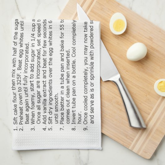 Recipe Handtuch (Viertel Falte)