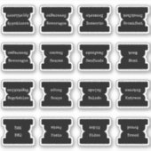 Recipe Index Divider Side Tab Black Folding  Aufkleber (Vorderseite)