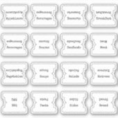 Recipe Index Divider Side Tab White Folding Aufkleber (Vorderseite)