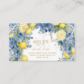 Recipe Italian Lemon Tiles Italy Brautparty Begleitkarte (Vorderseite)