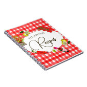 Recipe Italian Theme Lemon Red White Botanical Notizblock (Rechte Seite)