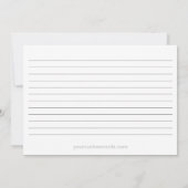 RECIPE-KARTE - geschraubte Sonnen Einladung (Rückseite)