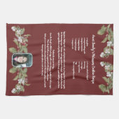 Recipe Keepake Foto und blühende Bräune kariert Geschirrtuch (Horizontal)