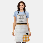 Recipe keepake Herbst kariert-orange Kürbis weiß Schürze (Getragen)