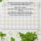 Recipe Keepake Lemons Gelb Grau Kariert Geschirrtuch (Gefaltet)