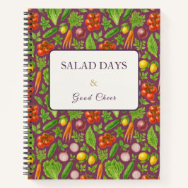 Recipe Notebook | Salad Garden Vegetable  Plum Notizblock