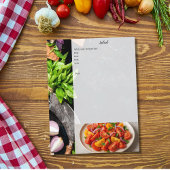 Recipe photo cookbook page insert