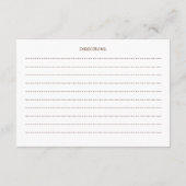 Recipe Pink Bow Brautparty Begleitkarte (Rückseite)