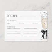 Recipe Prosecco Bow Brautparty Begleitkarte (Vorderseite)