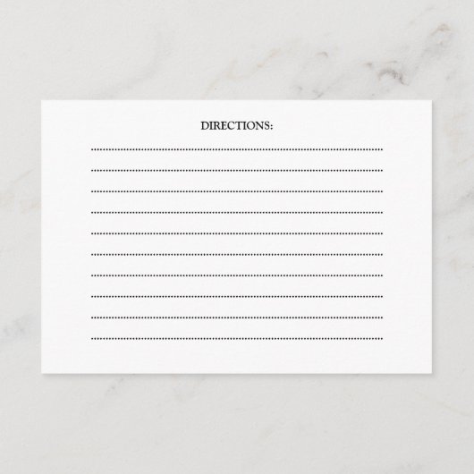 Recipe Prosecco Bow Brautparty Begleitkarte (Rückseite)