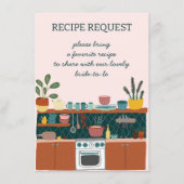 RECIPE REQUEST Bridal Shower Cute Recipe Request Begleitkarte (Vorderseite)
