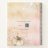 Recipe Rose Goldkürbis Monogramm Name Notizblock (Rückseite)