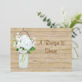 Recipe Rustic Country Mason Jar Blue Hydrangea (Stehend Vorderseite)