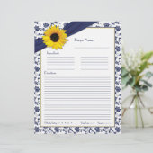 Recipe sunflower Navy Blues Blütenblume Recipe Bei (Stehend Vorderseite)