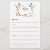 Recipe Teddy Bear Boy Babydusche (Vorderseite)