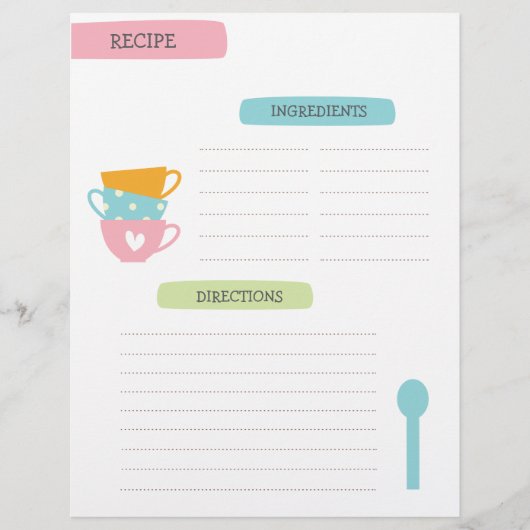 Recipe Template Page Flyer (Vorne)