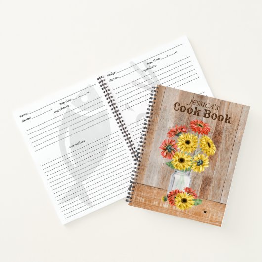 Recipes Gerber Daisy in Mason Jar Notizblock (Innenseite)