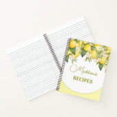 Recipes Lemon Floral Citrus Modern Personal Notizblock (Innenseite)
