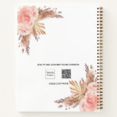 Recipes pampas gras Rose Gold Rosa Foto Bogen Notizblock (Rückseite)