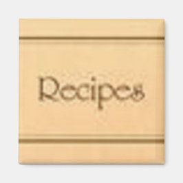 Recipes Square Magnet