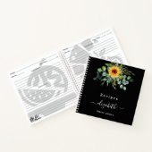 Recipes sunflower Eukalyptus Greenscript schwarz Notizblock (Innenseite)