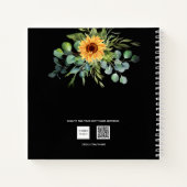 Recipes sunflower Eukalyptus Greenscript schwarz Notizblock (Rückseite)