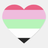 recipromantischer Stolz Herz-Aufkleber (Vorderseite)