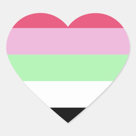 recipromantischer Stolz Herz-Aufkleber (Vorderseite)