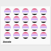 Reciprosexual Pride Flag Runder Aufkleber (Blatt)