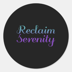 Reclaim Serenity Suicide Prevention Dewa Runder Aufkleber