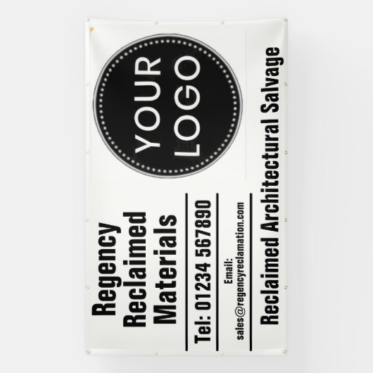 Reclaimed Materials Architectural Salvage & Logo Banner (Vertikal)