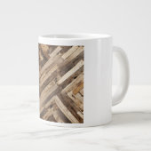 Reclaimed Wood Herringbone Texture Print Jumbo-Tasse (Vorderseite Rechts)
