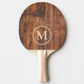 Reclaimed Wood Monogram Tischtennis Schläger (Vorderseite)