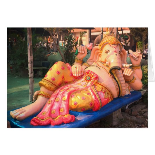 Reclining Ganesha Statue in Chiang Mai, Thailand (Vorderseite (Horizontal))