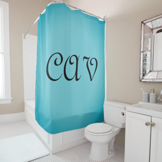 Recoleta Cornflower Blue Duschvorhang (Beispiel)