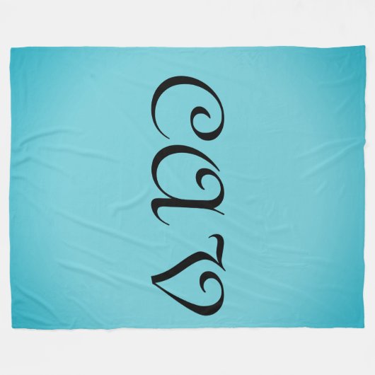 Recoleta Cornflower Blue Fleecedecke (Vorderseite (Horizontal))