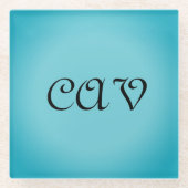 Recoleta Cornflower Blue Glasuntersetzer (Vorderseite)