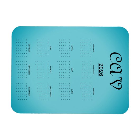 Recoleta Cornflower Blue Magnet (Horizontal)