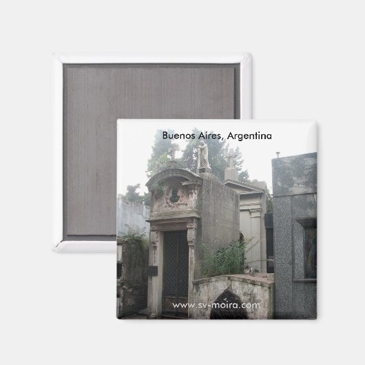 Recoleta Friedhof, Buenos Aires, Argentinien Magnet (Vorderseite/Rückseite)