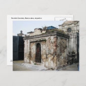 Recoleta Friedhof, Buenos Aires, Argentinien Postkarte (Vorne/Hinten)