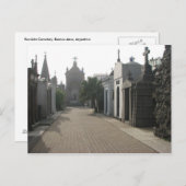 Recoleta Friedhof, Buenos Aires, Argentinien Postkarte (Vorne/Hinten)