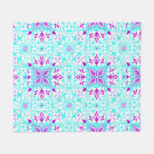 Recolor expressive Leafy Pattern Fleecedecke (Vorderseite (Horizontal))