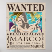 Recompensa Marco One Piece Poster (Vorne)