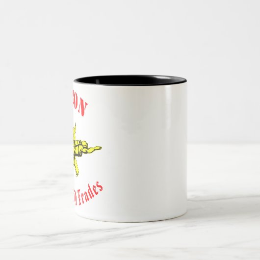 Recon Jack aller Geschäfte ©WhiteTigerLLC.com # Zweifarbige Tasse (Mittel)