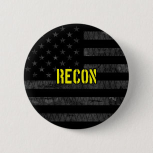 Recon Subdudued American Flag Button