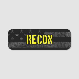 Recon Subdudued American Flag Namensschild