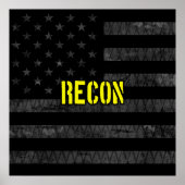 Recon Subdudued American Flag Poster (Vorne)