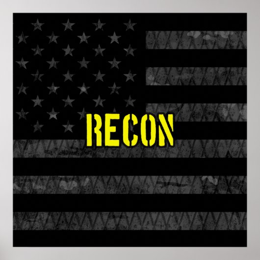Recon Subdudued American Flag Poster (Vorne)