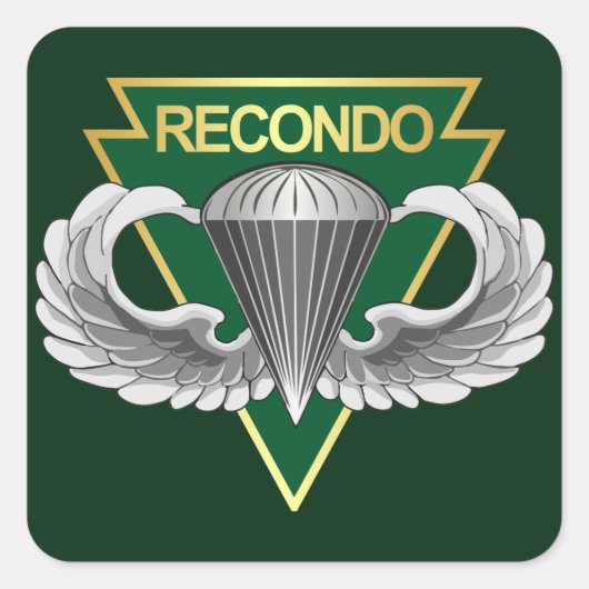 Recondo Quadratischer Aufkleber (Vorderseite)